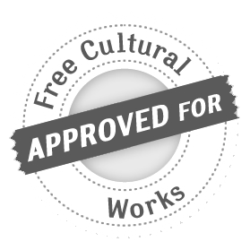 Digital badge that said it is approved for free cultural works